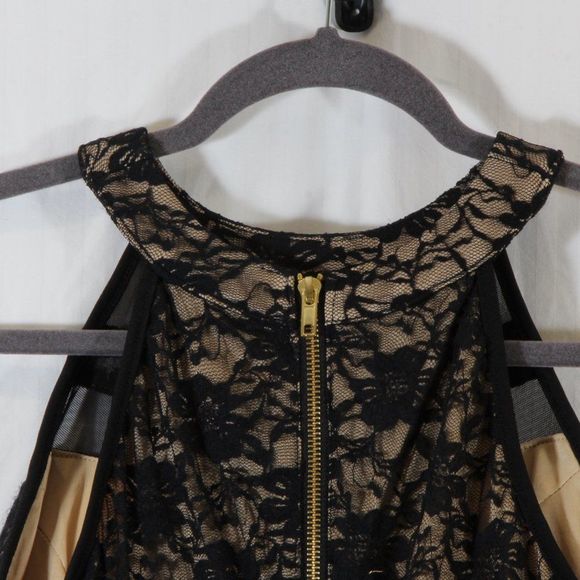 Emerald Sundae Core Social Women's Black Lace Top Cocktail Dress Size Large - Picture 6 of 9